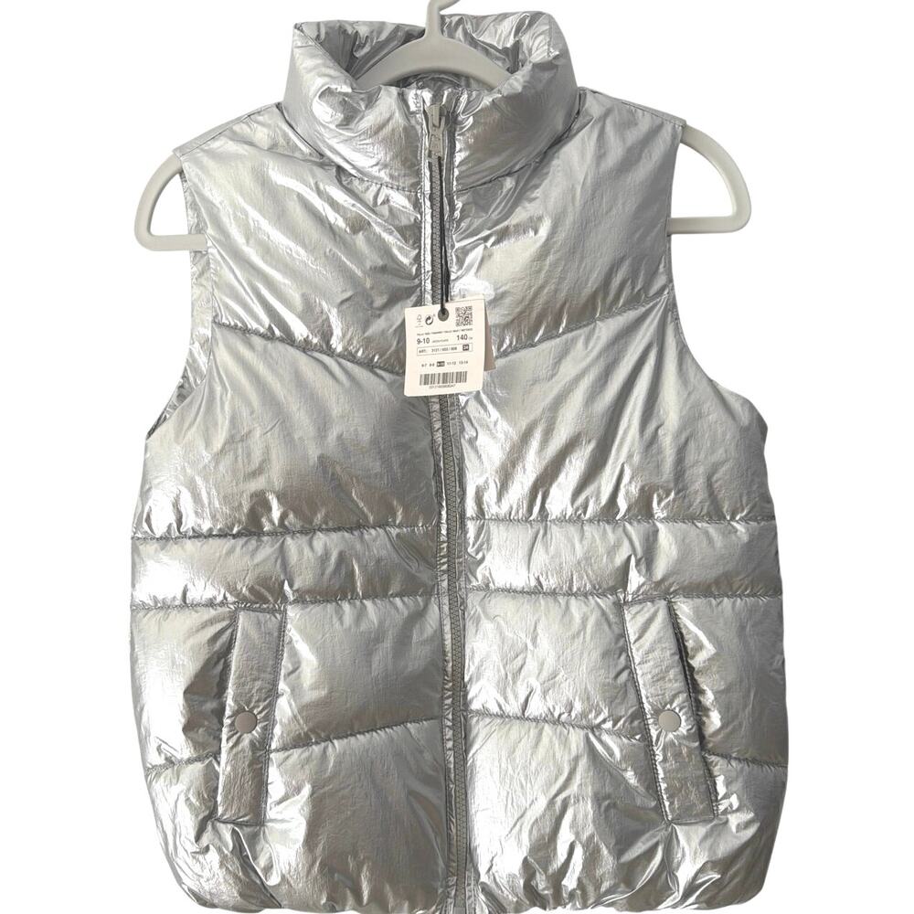 Zara silver vest girls size 14 new nwt